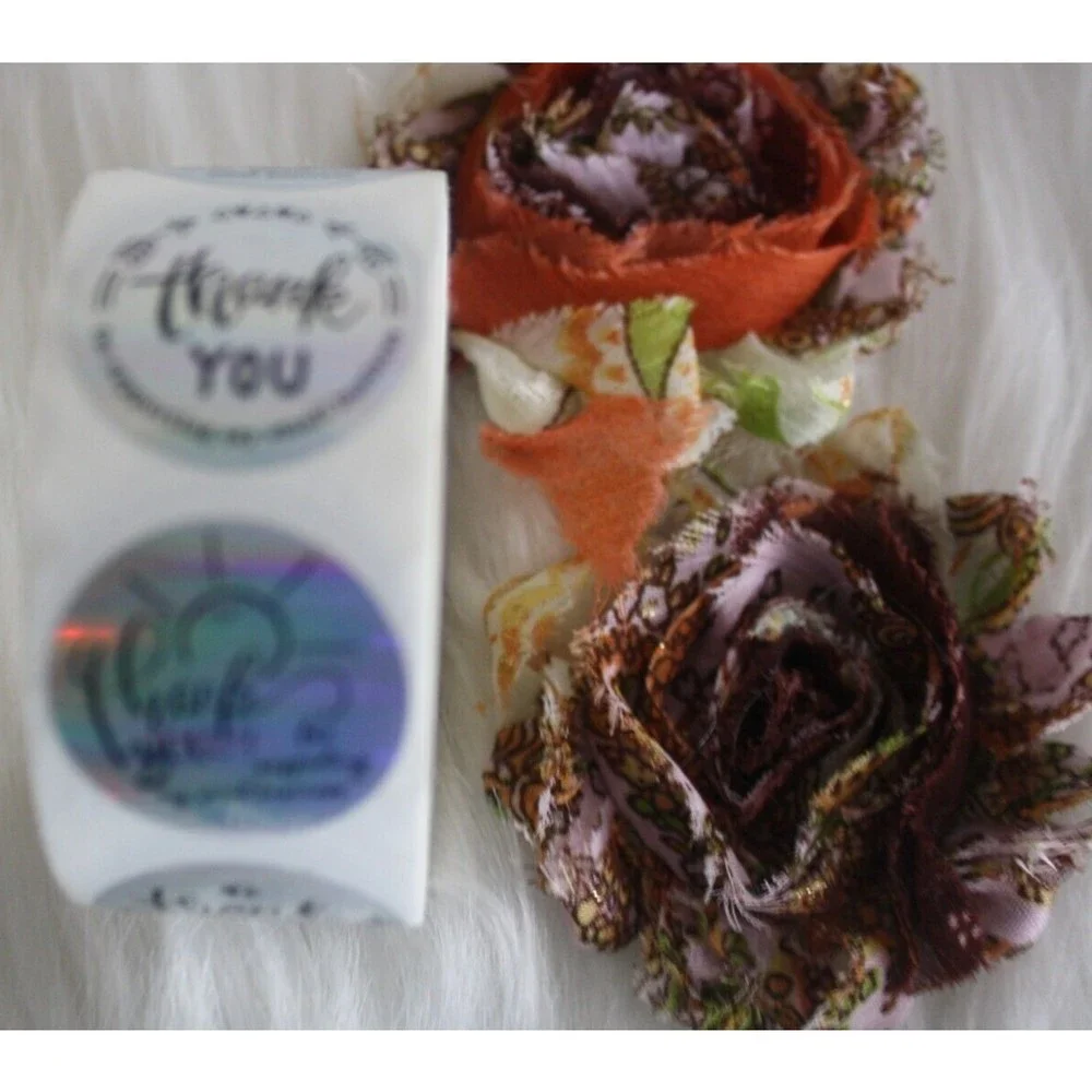 500pcs/ 1 Roll Hologram Thank You Sticker 1